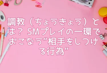 調教（ちょうきょう）とは？ SMプレイの一環でおこなう“相手をしつける行為”