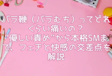 バラ鞭（バラむち）ってどれくらい痛いの？“優しい責め”から本格SMまで、フェチと快感の交差点を解説