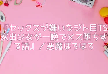 【エロ同人レビュー】『セックスが嫌いなジト目TS家出少女が一晩でメス堕ちする話』／悪魔ほろほろ