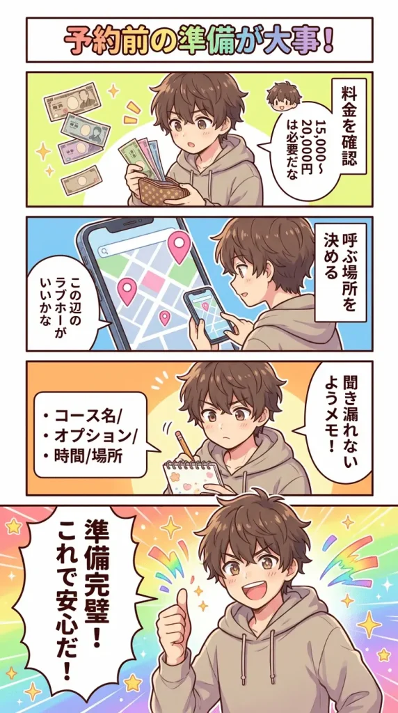 2. 予約前にしておきたい3つの準備