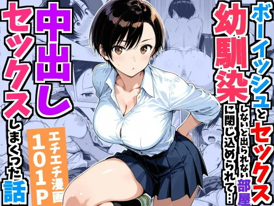 【ボーイッシュ幼馴染と「セックスしないと出られない部屋」に閉じ込められて…中出しセックスしまくった話】