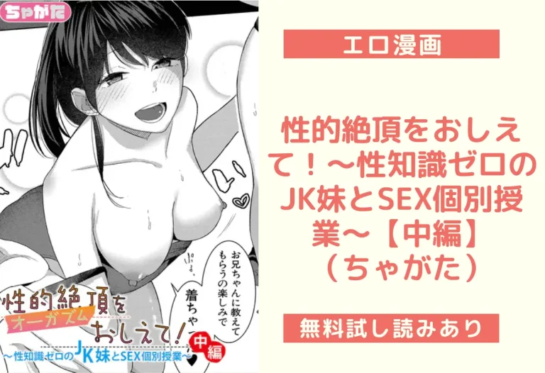 性的絶頂をおしえて！〜性知識ゼロのJK妹とSEX個別授業〜【中編】（ちゃがた）